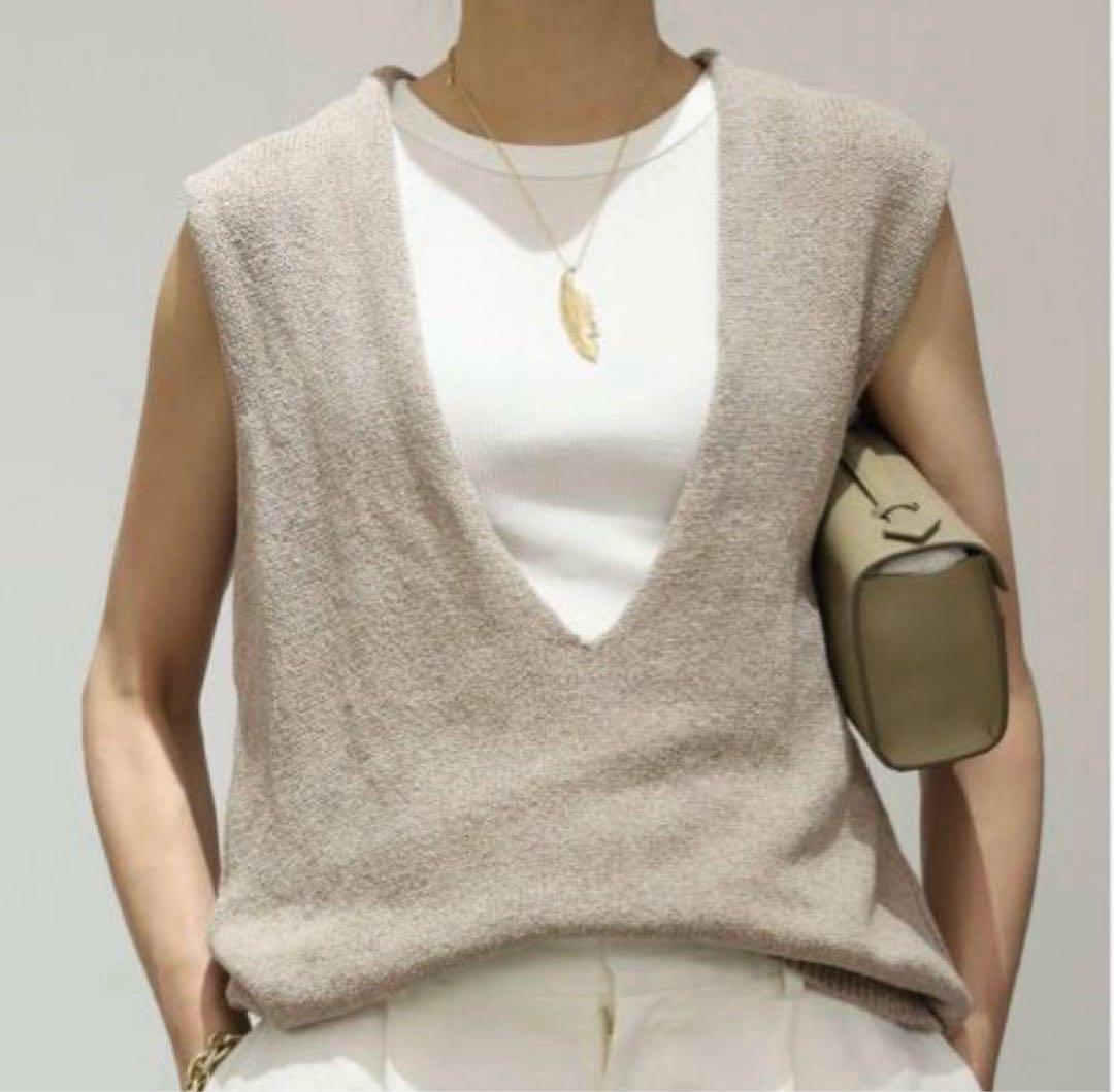 Deuxieme Classe Lily Linen Vネック ベスト