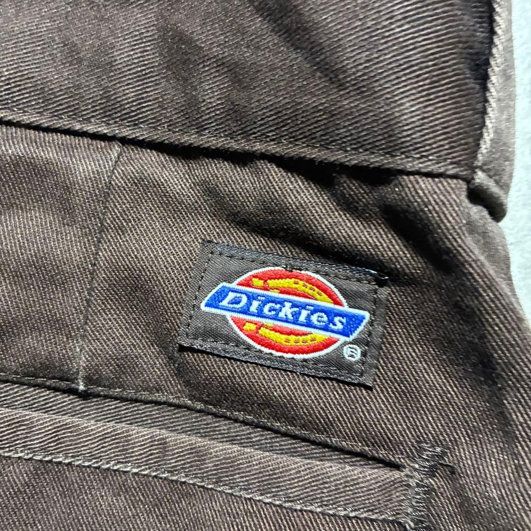 USA製90s Dickiesディッキーズ ワークパンツ茶ブラウン圧縮タグW36