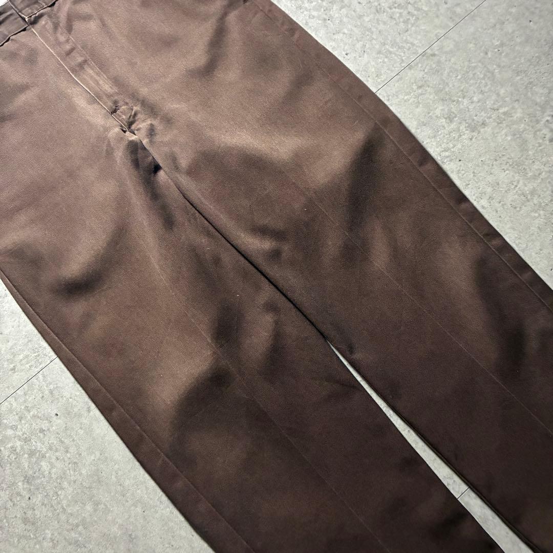 USA製90s Dickiesディッキーズ ワークパンツ茶ブラウン圧縮タグW36
