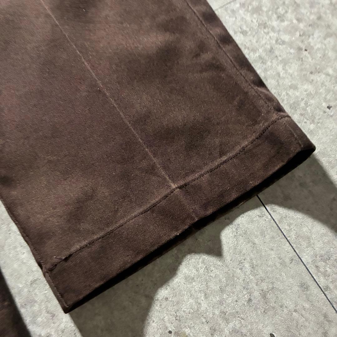 USA製90s Dickiesディッキーズ ワークパンツ茶ブラウン圧縮タグW36
