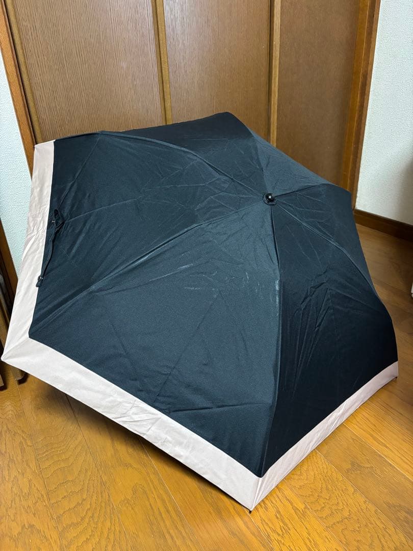 サンバリア100 折りたたみ日傘　3段折　コンビ　ブラック