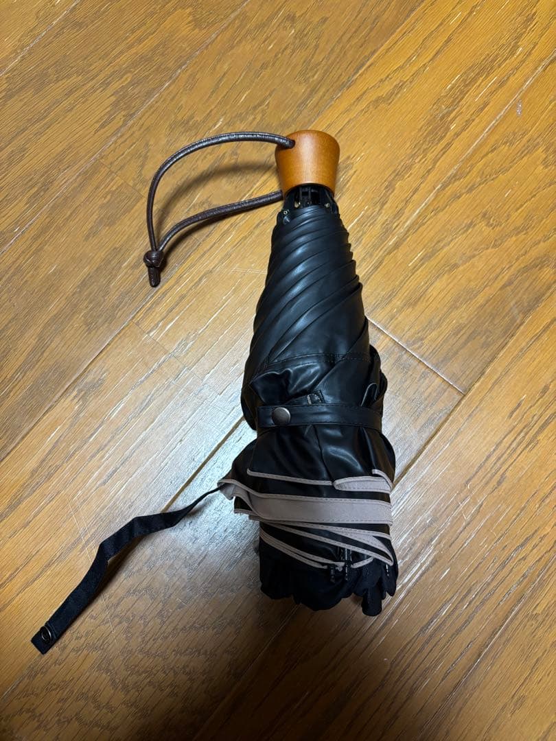 サンバリア100 折りたたみ日傘　3段折　コンビ　ブラック