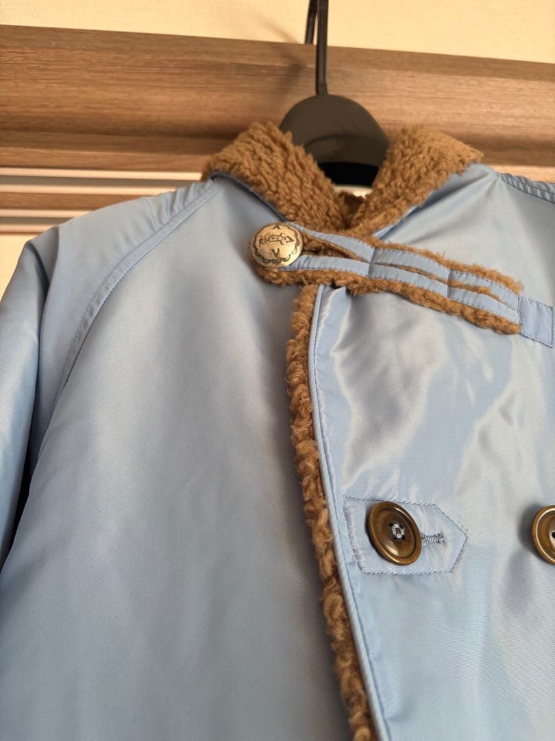 45R 厚ナイロン×ボアの908ショールカラーコート 定価94600円