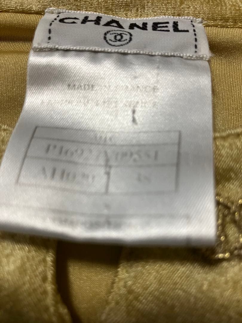 CHANEL ゴールド クロップドジャケット S