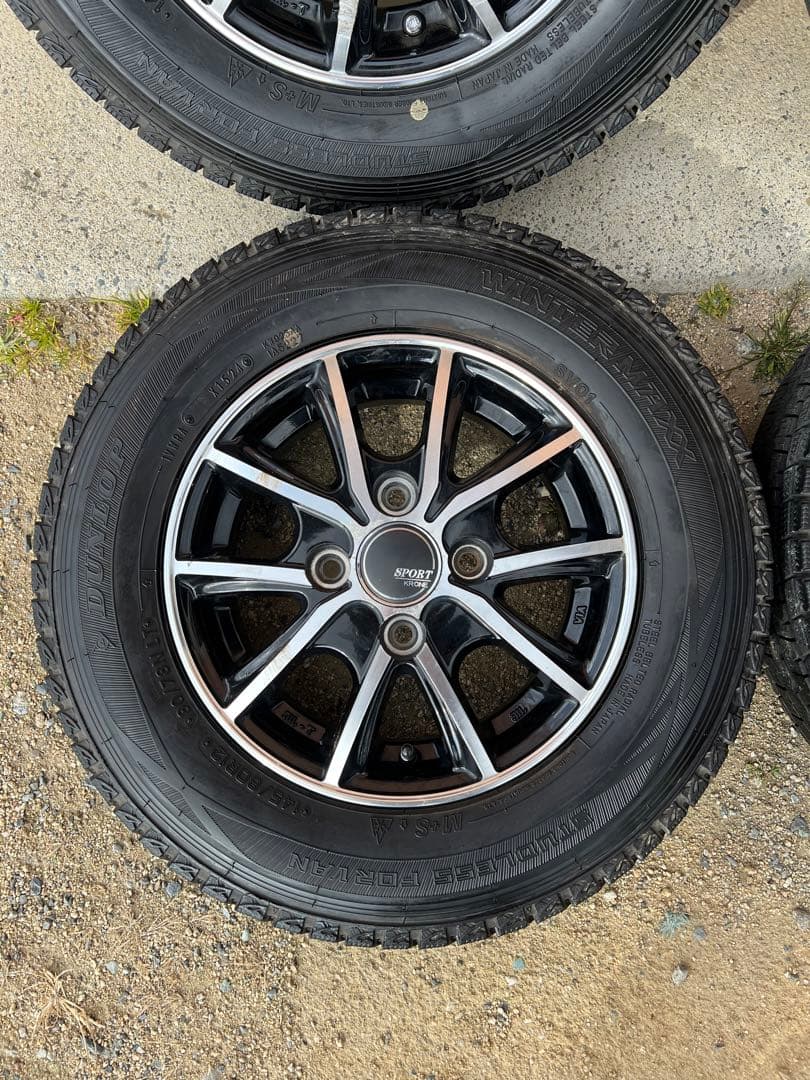 国産　2024年製　スタッドレス　145/80R12 4本　キャリー　ハイゼット