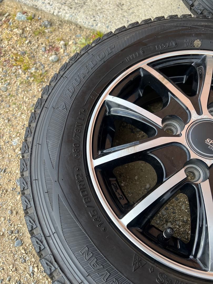 国産　2024年製　スタッドレス　145/80R12 4本　キャリー　ハイゼット