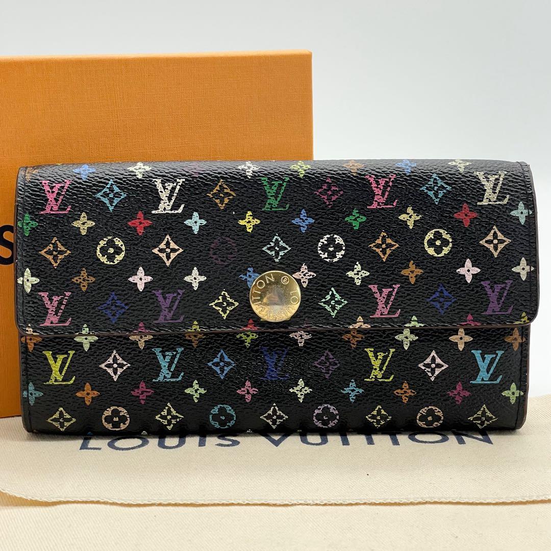 ルイヴィトン　ポルトフォイユ　サラ　モノグラム　マルチカラー　長財布　二つ折り