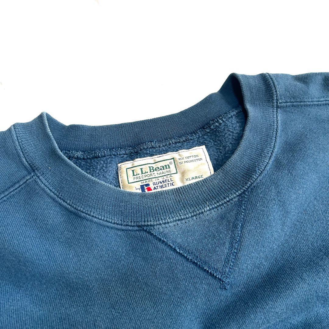 L.L.Bean Russell USA製　前V スウェット　ダブルネーム