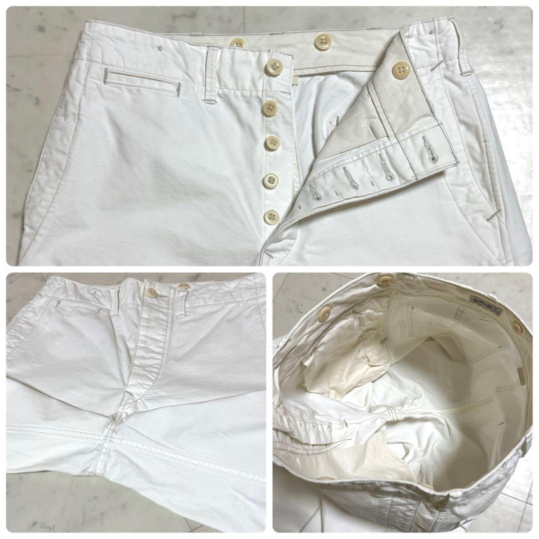 RRL ダブルアールエル チノパン コットン ボタンフライ ホワイト 30×30