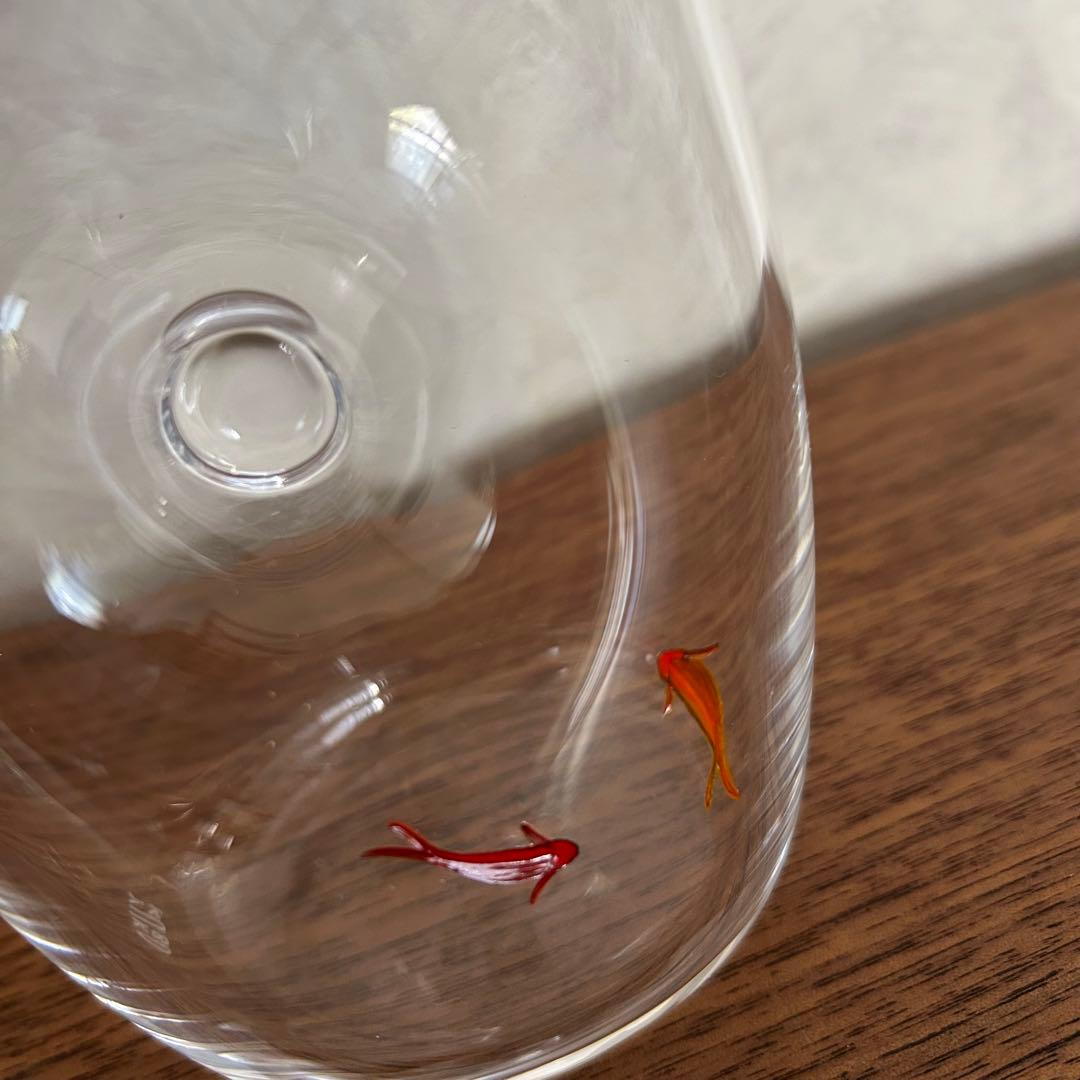【美品・レア】久保裕子作品　【魚も水も楽しむ花器】(小)