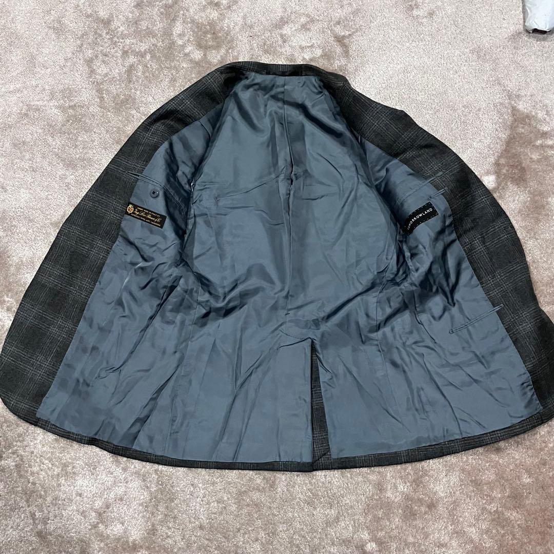 TOMORROWLAND シングルスーツ　セットアップ　チェック柄　カシミヤ混