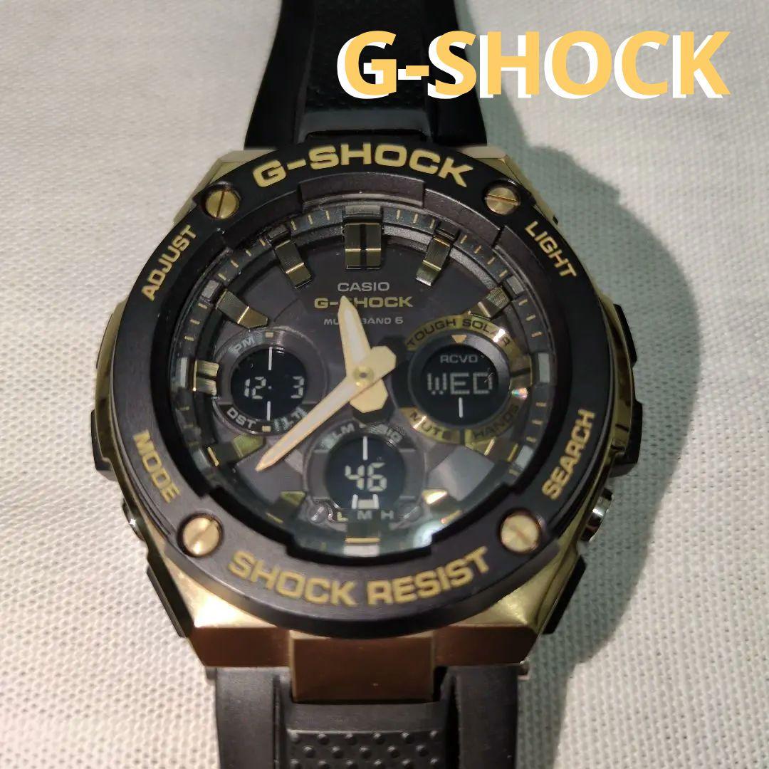 G-SHOCK デジタル腕時計 G-STEEL ブラック/ゴールド 動作確認済み