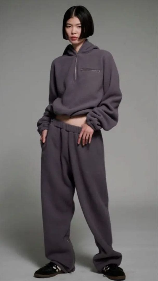 アンスクリア＊ハーフジップ　フリースパーカー(seavalley.ロンハーマン)