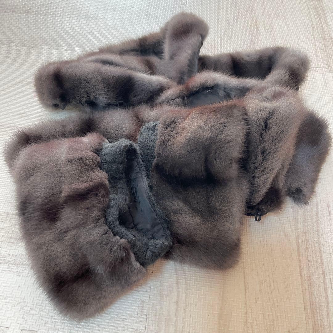 【アキア 】GRES イタリア製生地 モヘアウール　ファー付ロングコート