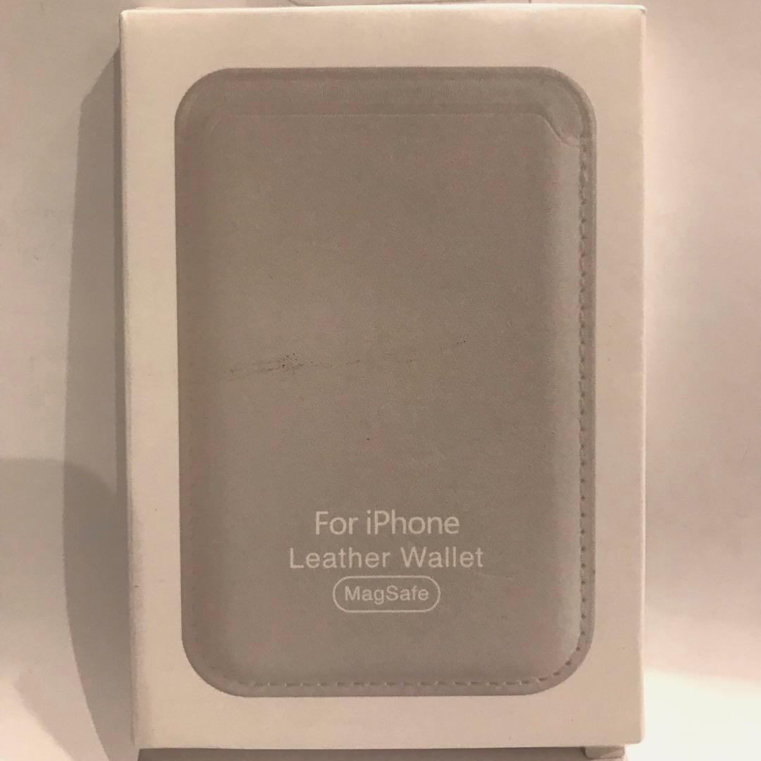 iPhone レザーウォレット MagSafe ホワイト アイフォン マグセーフ
