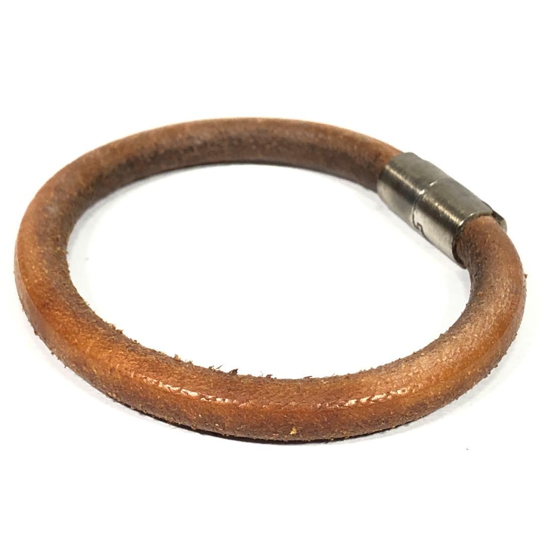 エルメス　ブレスレット　イオタ　レザー　バングル　メンズ　レディース　箱付き