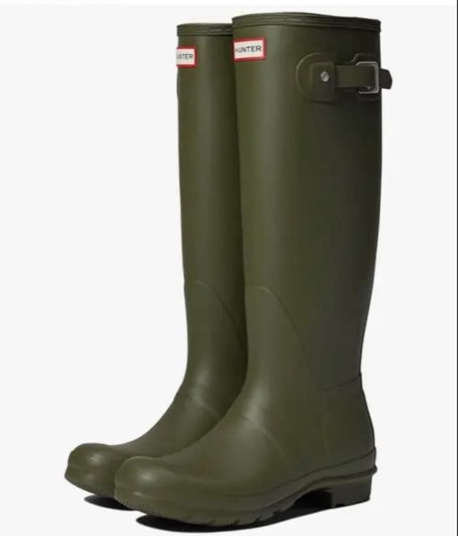 HUNTER レインブーツ オリジナルアートグリーン【美品】