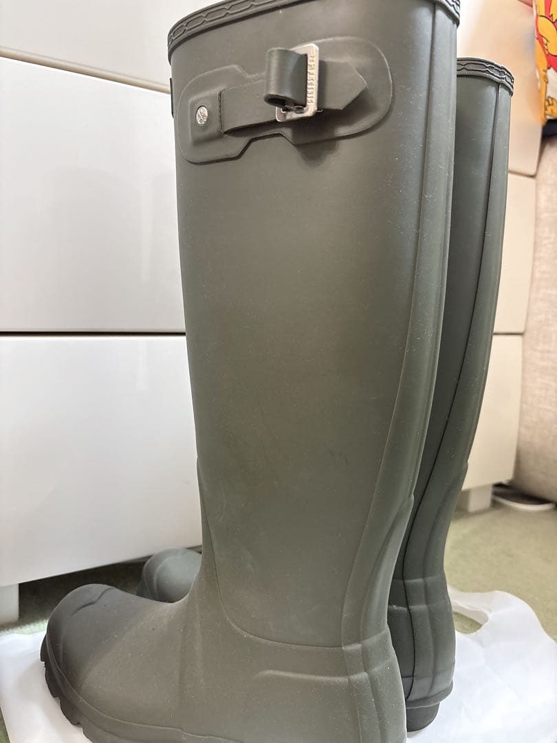 HUNTER レインブーツ オリジナルアートグリーン【美品】