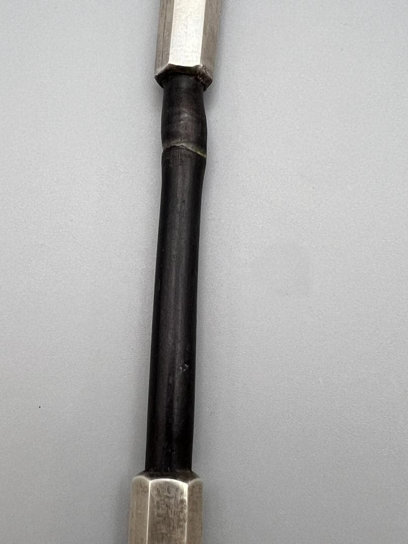 【海】純銀煙管　六角形　キセル　純刻印　銀細工　アンティーク　重量約45g