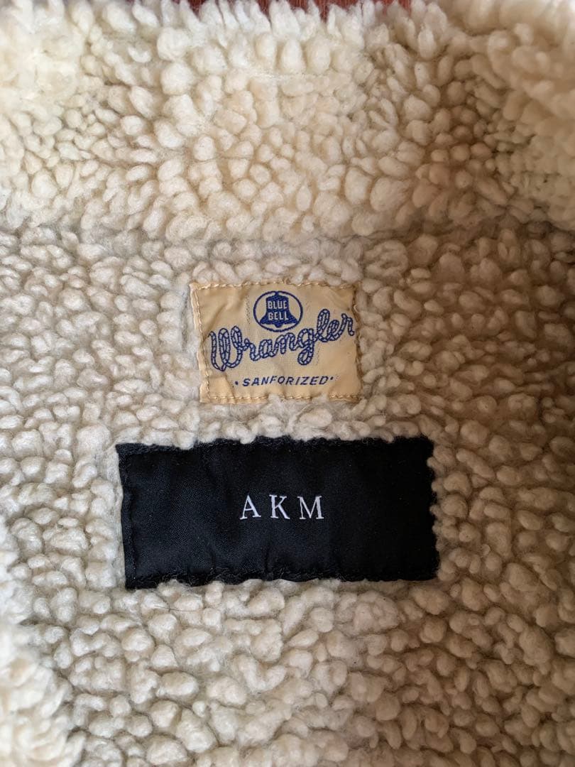 AKM×Wrangler ボア デニムジャケット ラングラー　Lサイズ