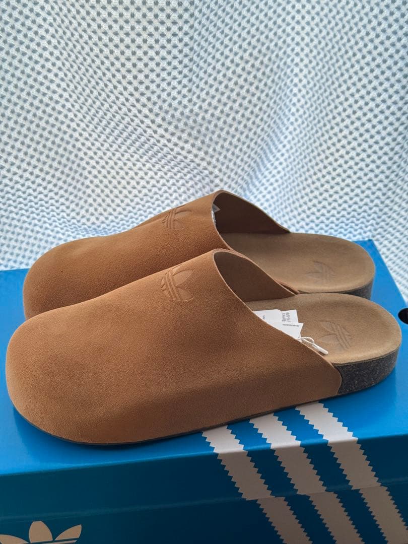 adidas レザーサンダル キャメルブラウン 25cm