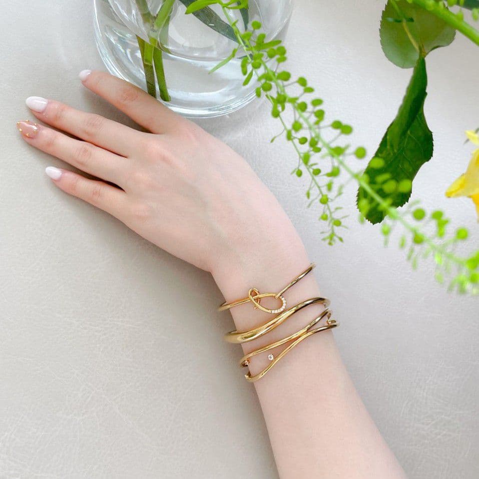 4℃　ゴールド　Noble of Water　シルバー　バングル　ブレスレット