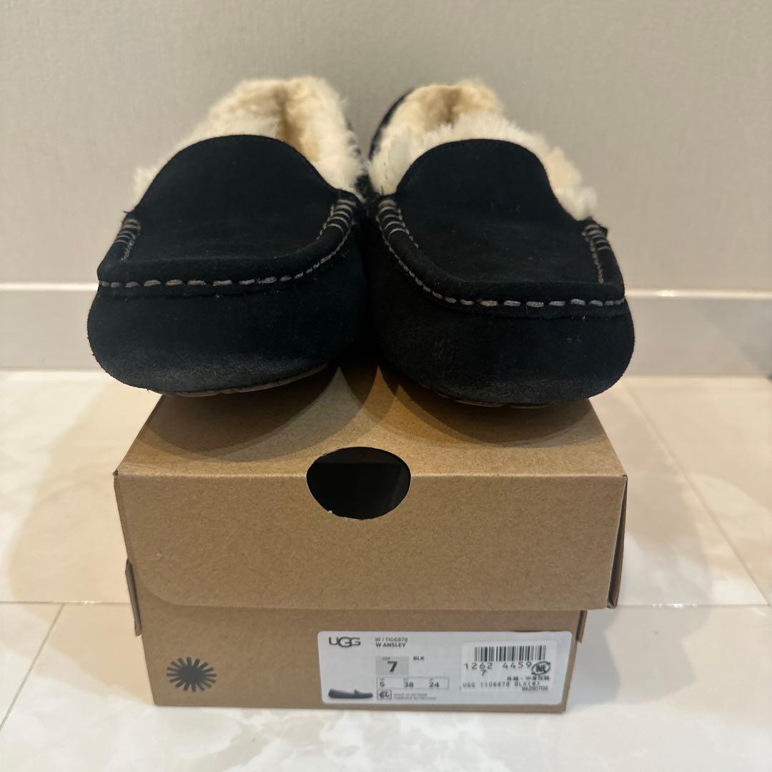 UGG ブラック モカシン 黒　24cm