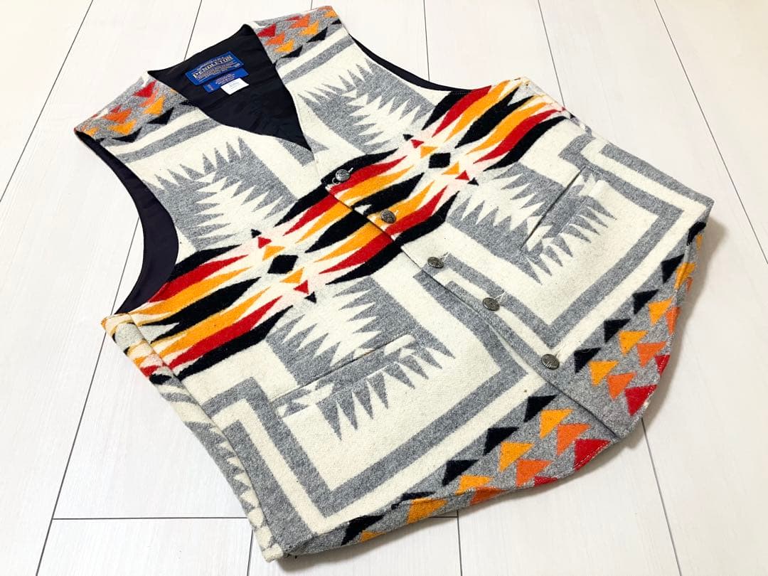 USA製 Pendletonペンドルトン ネイティブ柄 チマヨベスト 40 Ｍ