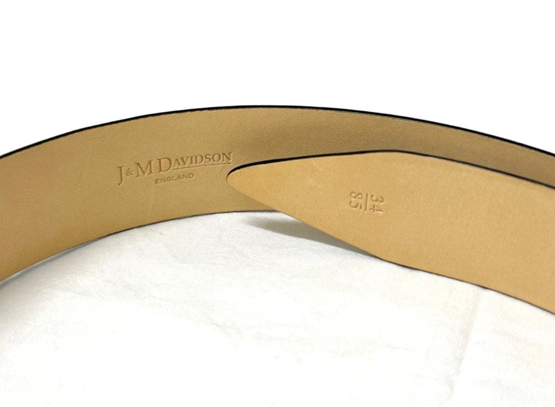 J.M. Davidson ブラウンクロコダイル型押レザー ベルト新品