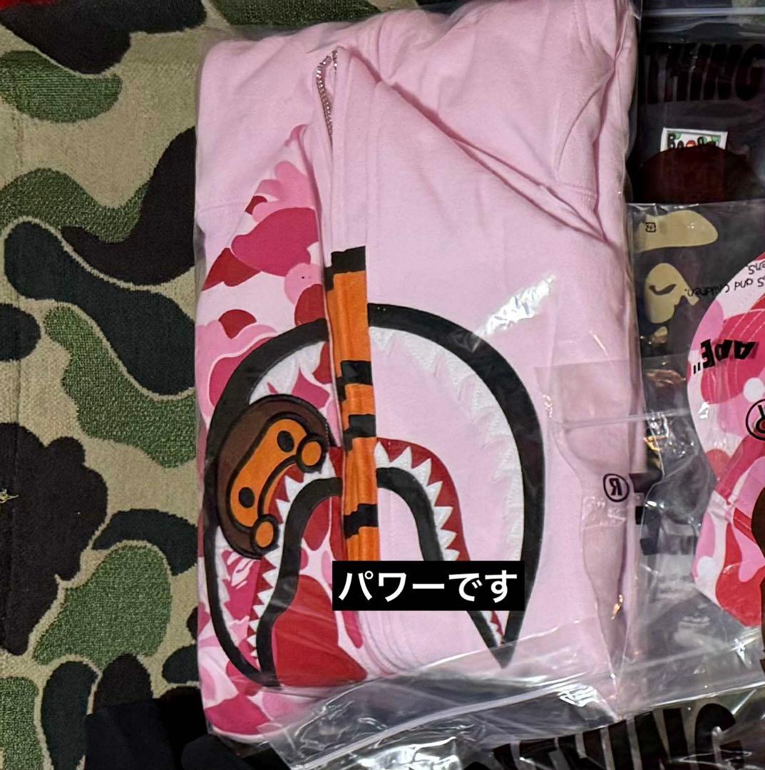 トップス BAPE MILO SHARK FULL ZIP DOUBLE HOODIE