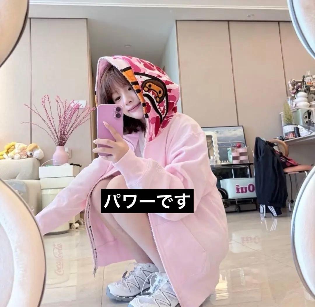 トップス BAPE MILO SHARK FULL ZIP DOUBLE HOODIE