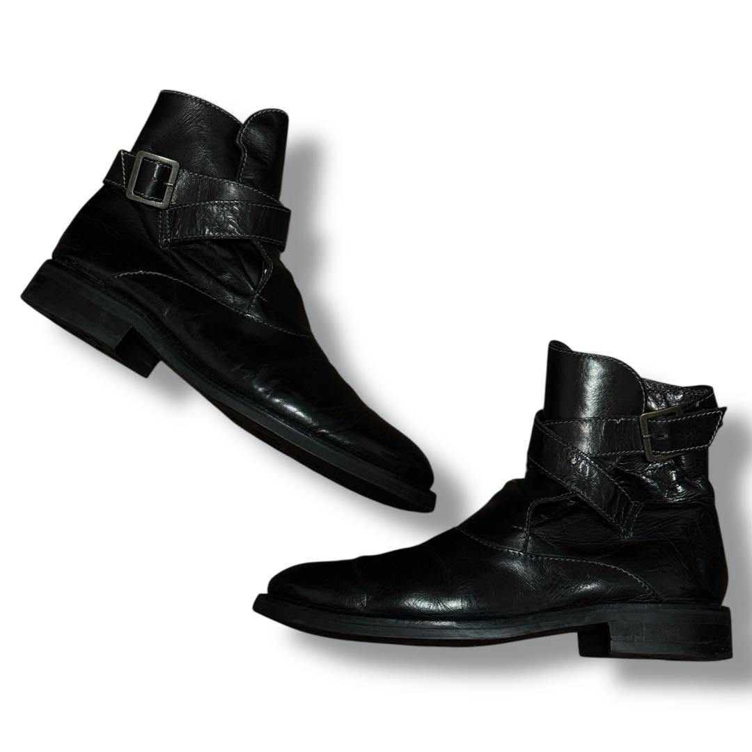 靴 GIORGIO ROMANO Strap Leather Boots 43