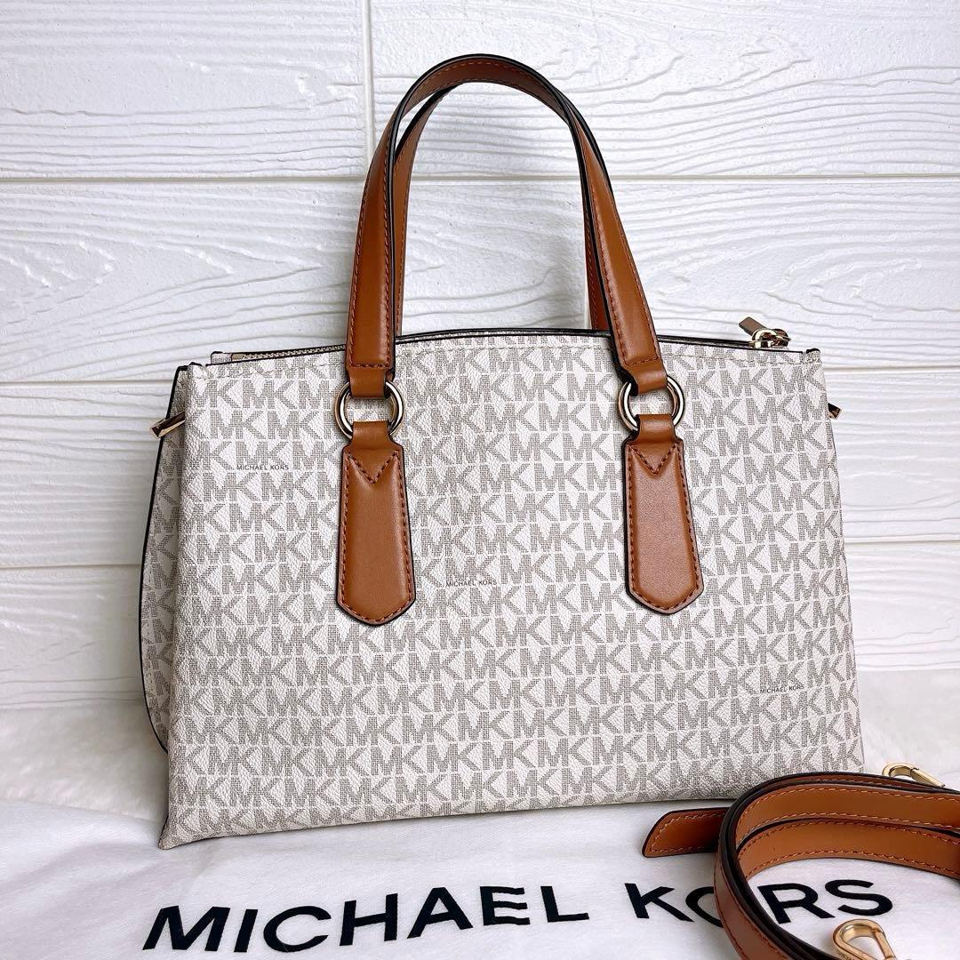 極美品☆MICHAEL KORSマイケルコース 2wayショルダーバッグ バニラ