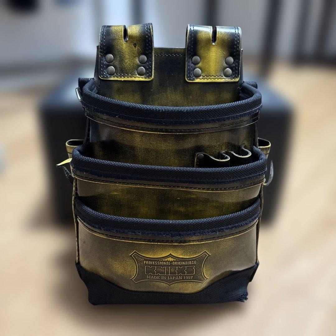 ニックスガラス革　バリ補強腰袋
