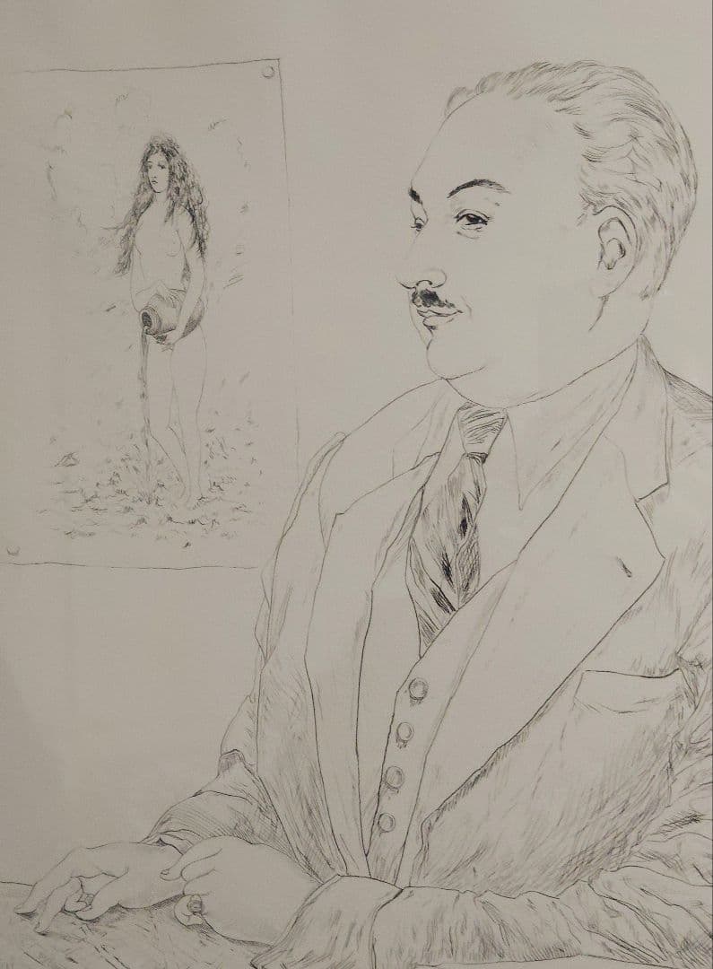 【年末特価、銅版画、真作保証】藤田嗣治『ブルフォンスの肖像』1951年