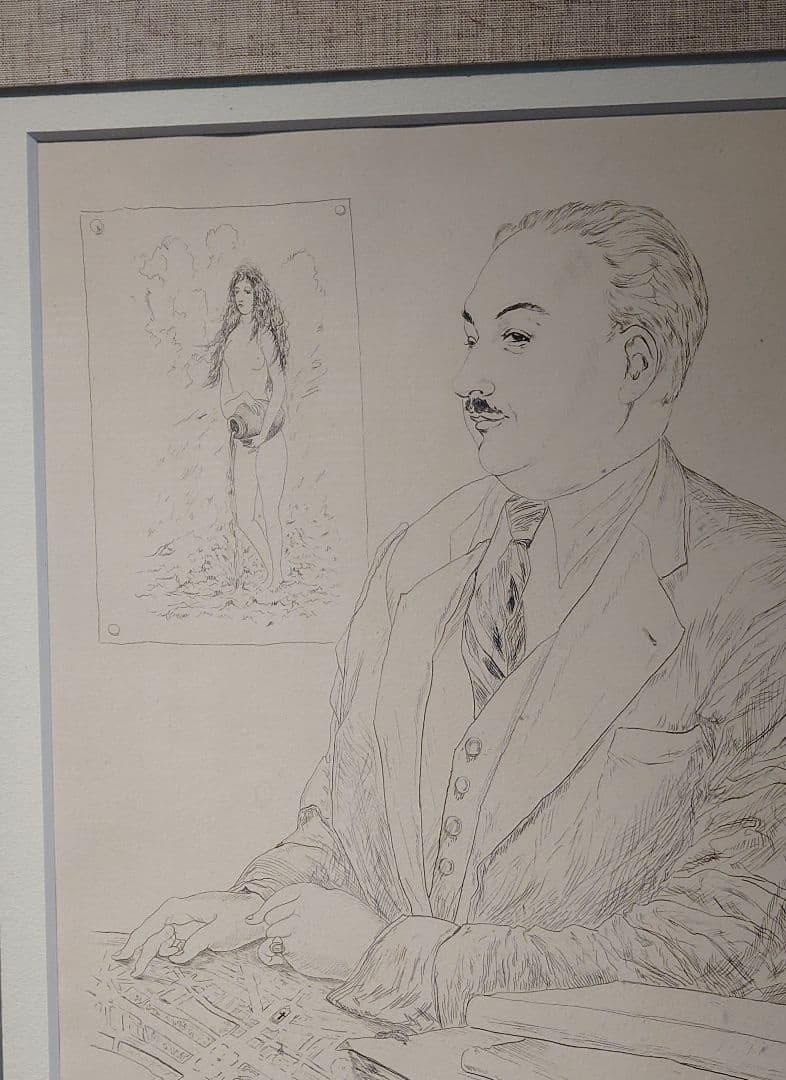 【年末特価、銅版画、真作保証】藤田嗣治『ブルフォンスの肖像』1951年