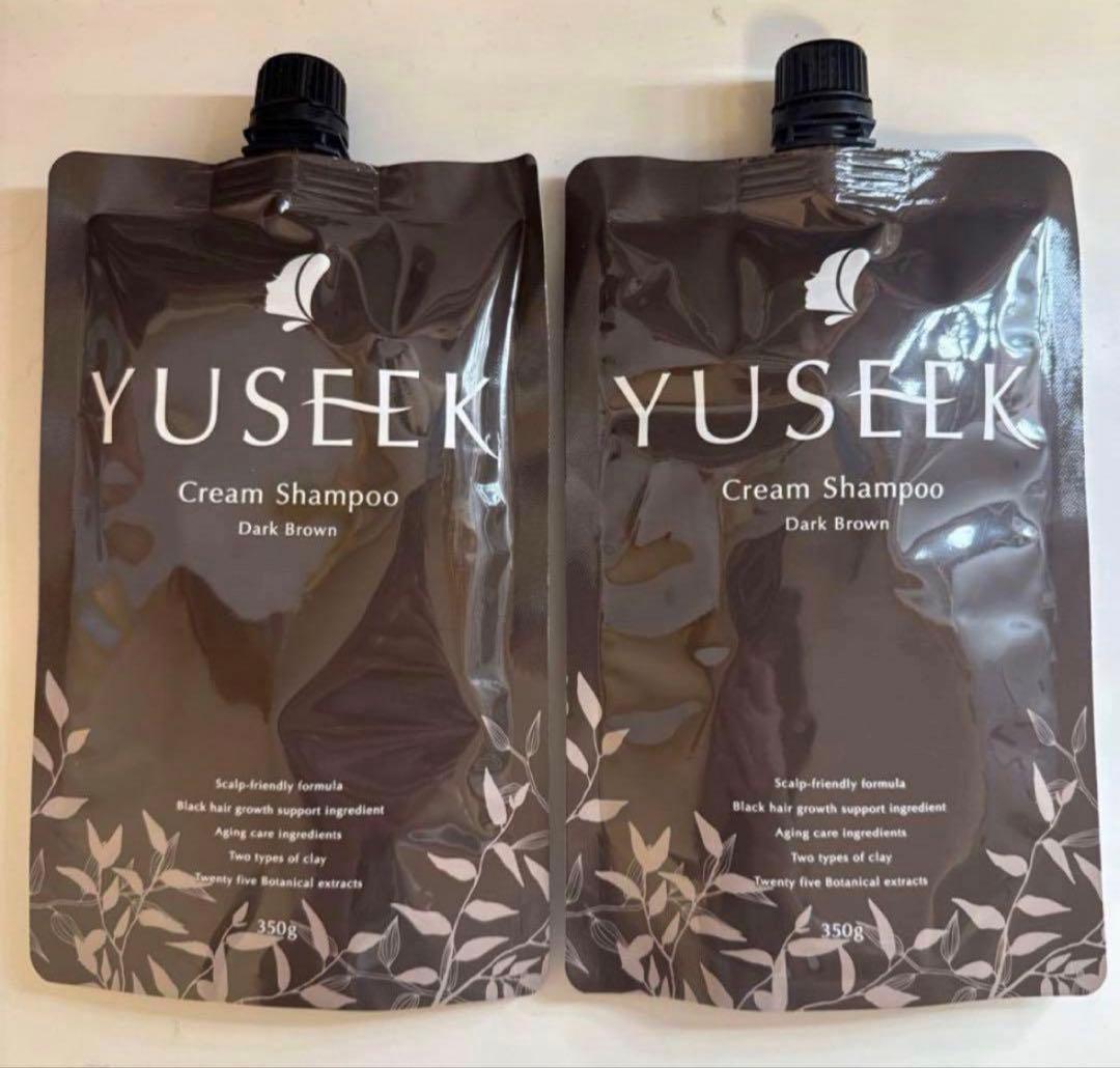 YUSEEK Cream Shampoo ダークブラウン 350g 2個セット