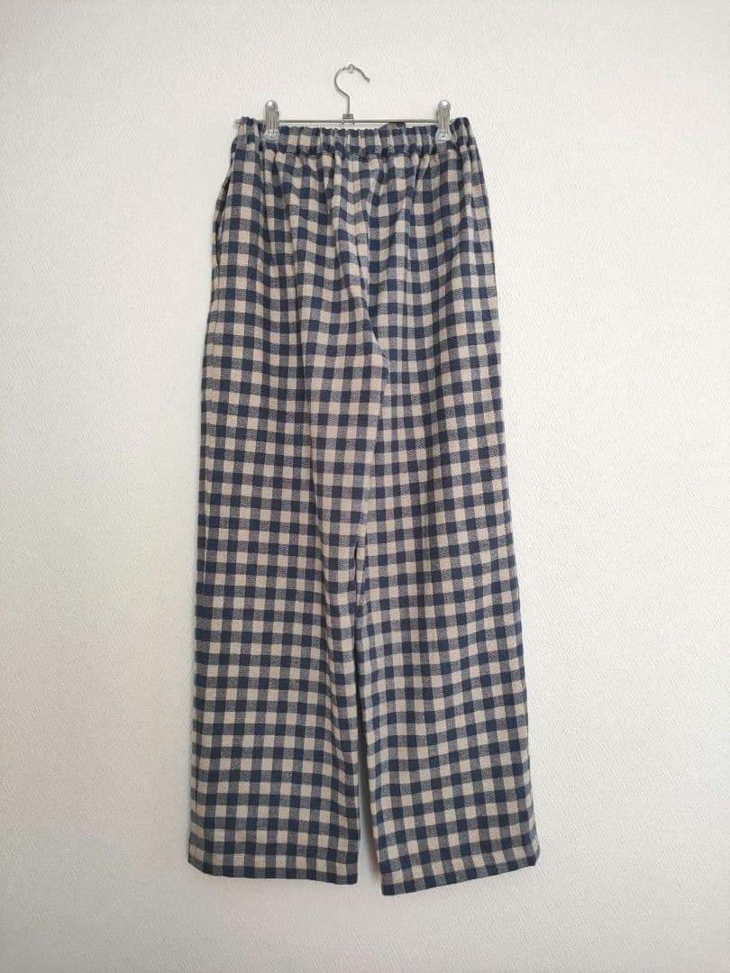 極美品 エディットフォールル とにかく楽ちんネルチェックパンツ