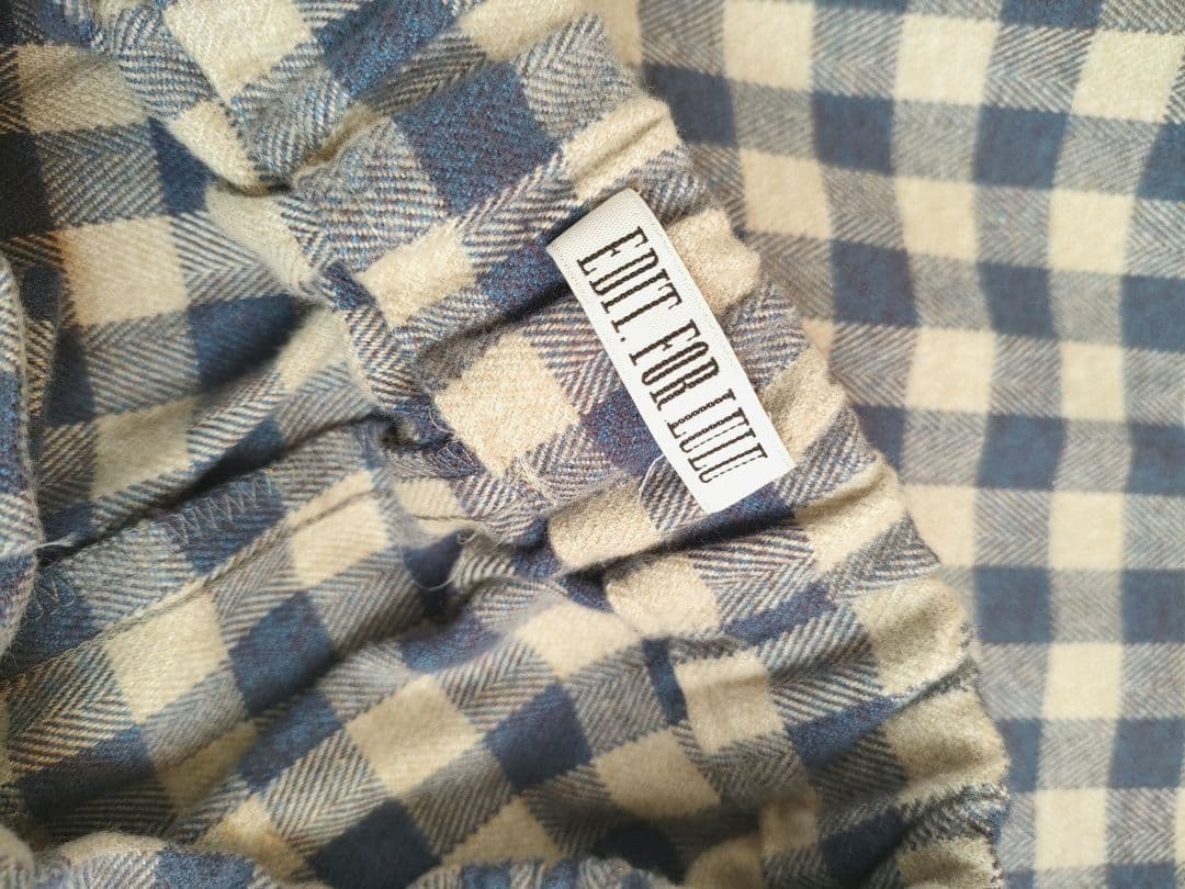 極美品 エディットフォールル とにかく楽ちんネルチェックパンツ