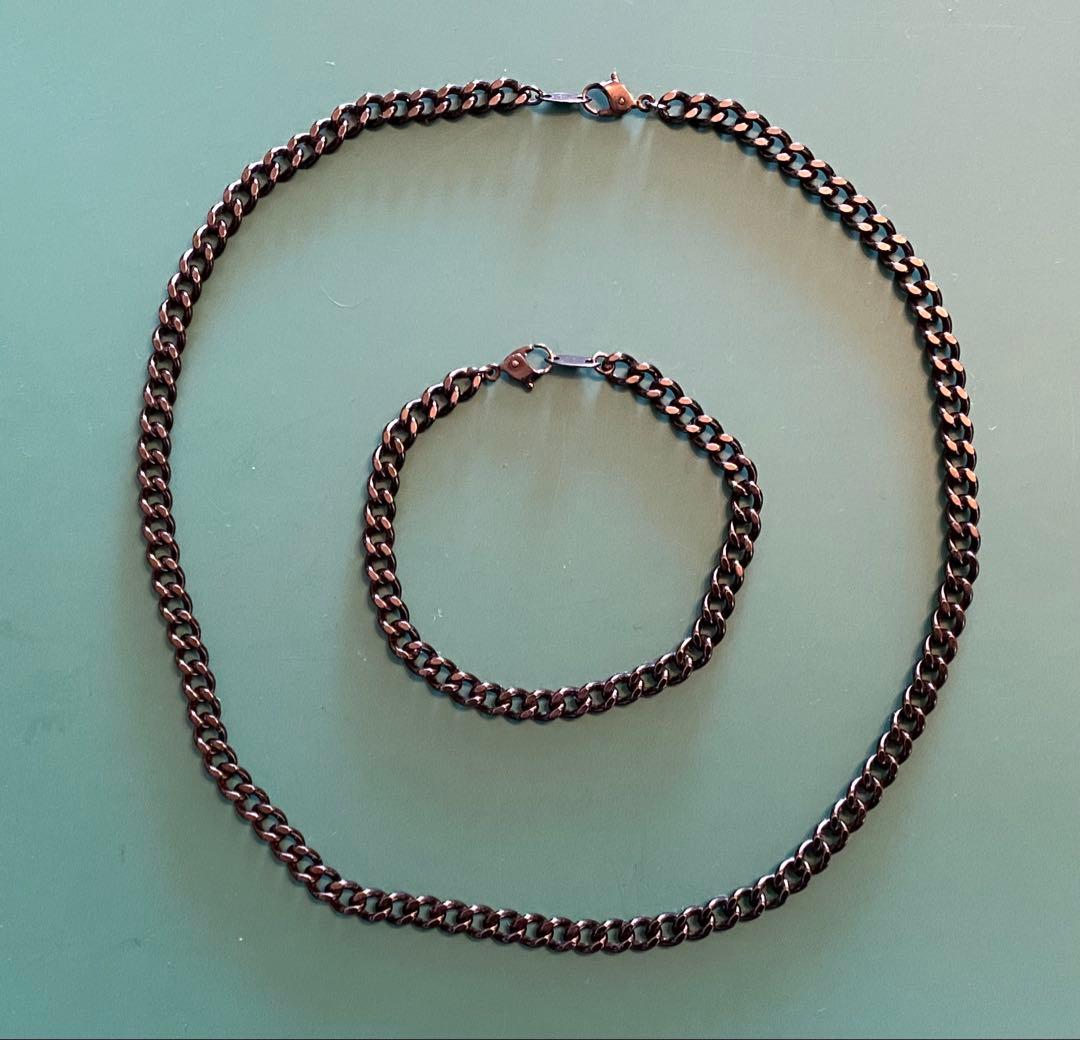 め*そ様 ファイティンチタンチェーンネックレス&ブレスレッド