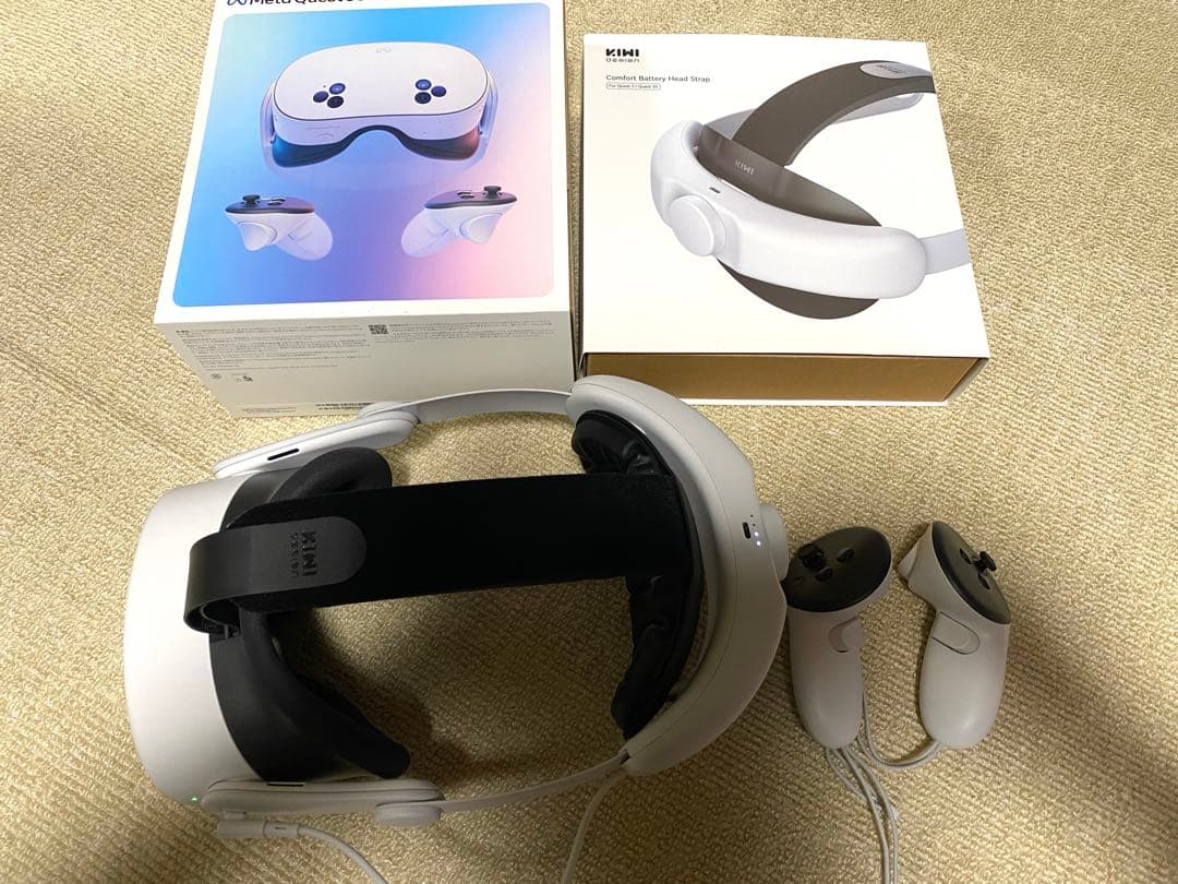 【極美品】メタクエスト3s 128GB ◎バッテリー付きヘッドストラップセット