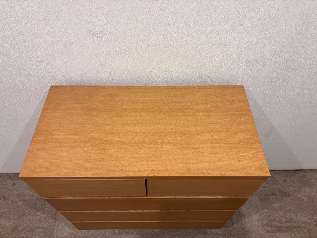 ⭐️美品⭐️廃盤希少⭐️無印⭐️脚付き⭐️チェスト４段・ワイド・オーク材
