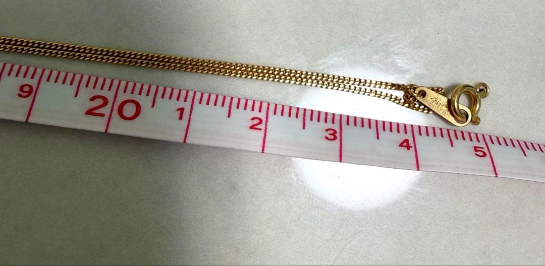 【訳あり】K18 イニシャル E ネックレス 2.2g 50cm 18金 地金