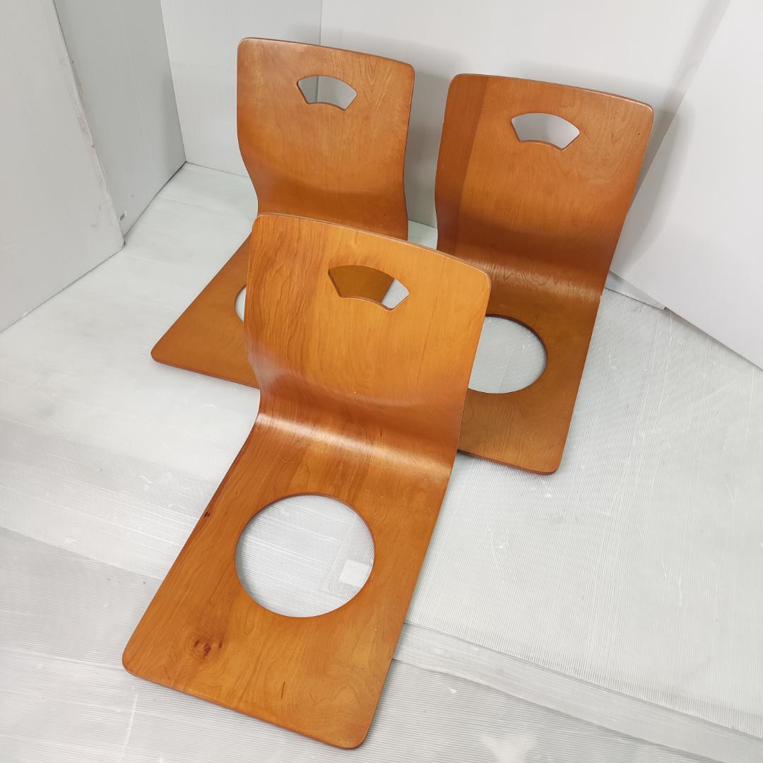 木製座椅子　７脚セット　和室 旅館 こたつ 光座椅子