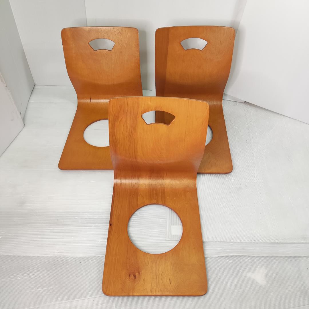 木製座椅子　７脚セット　和室 旅館 こたつ 光座椅子