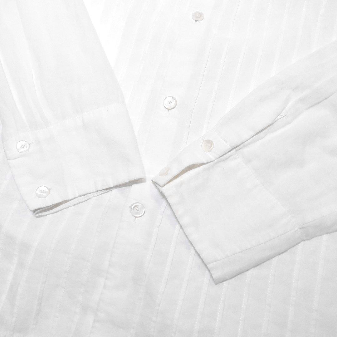 45R✨45rpm インドカディコットン 繊細なレース襟 ピンタック ブラウス