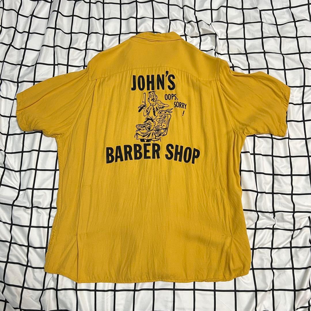 50s king louis 黒タグ ボーリングシャツ レーヨン