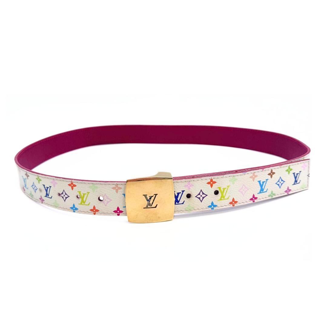 専用 ルイヴィトン マルチカラー サンチュール キャレ ブロン M6891