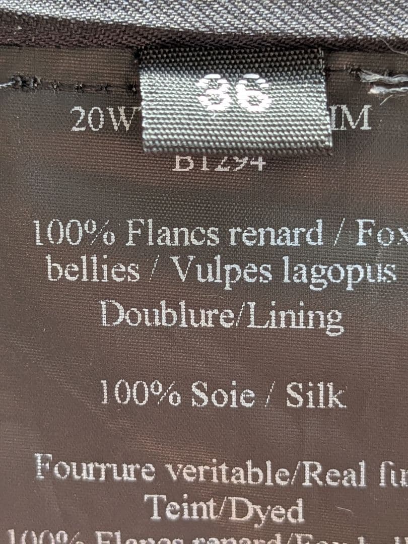 フォックスコートYVES Salomonフランス製バーニーズN.Y.