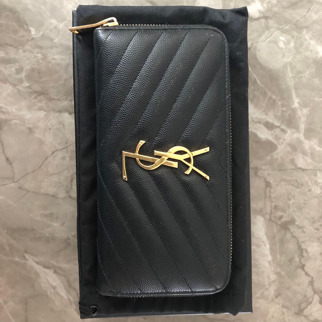 mkta 専用サンローラン YSL ブラックレザー 長財布